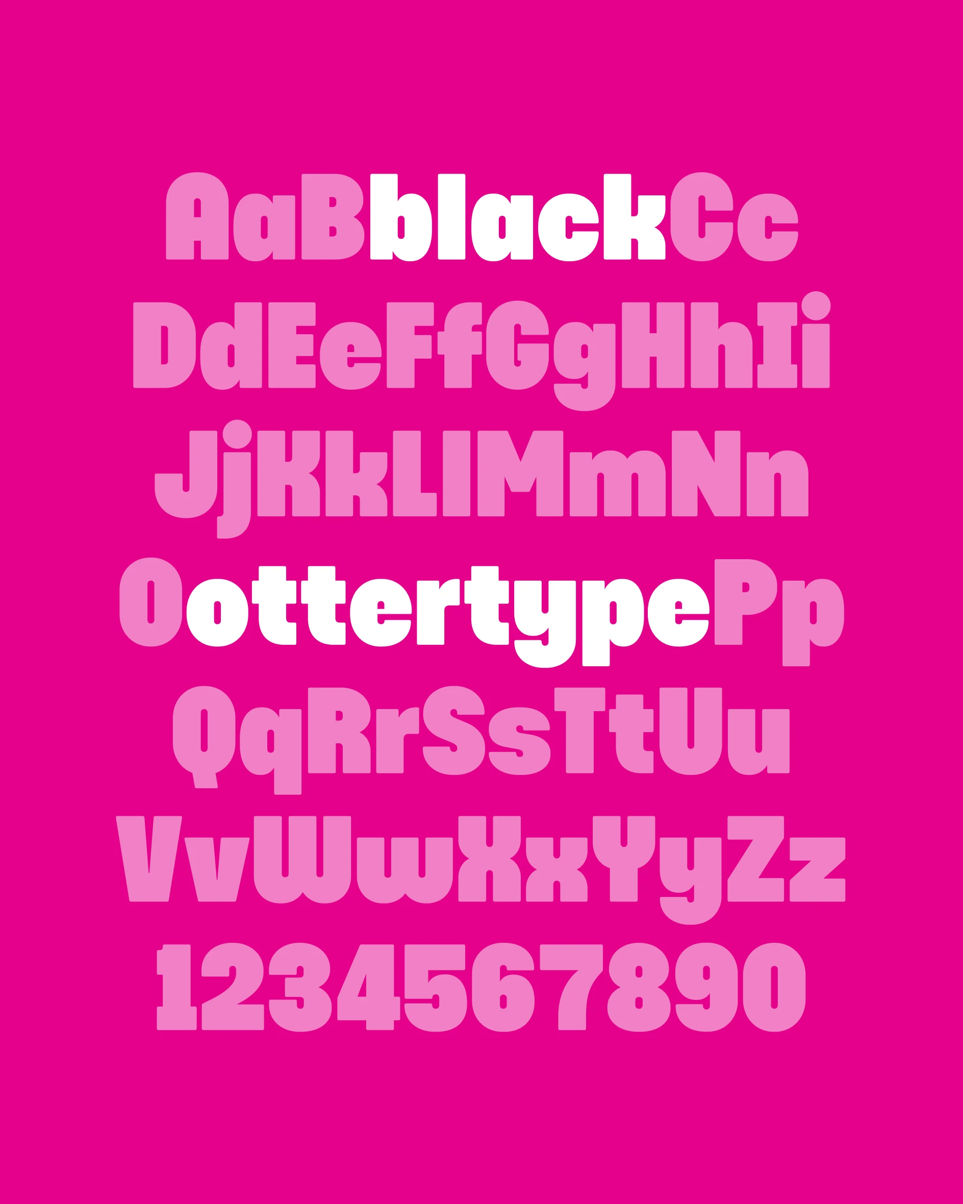 Custom typeface Ottertype for QoQa featuring playful and bold letterforms by Vincent Sauvaire
